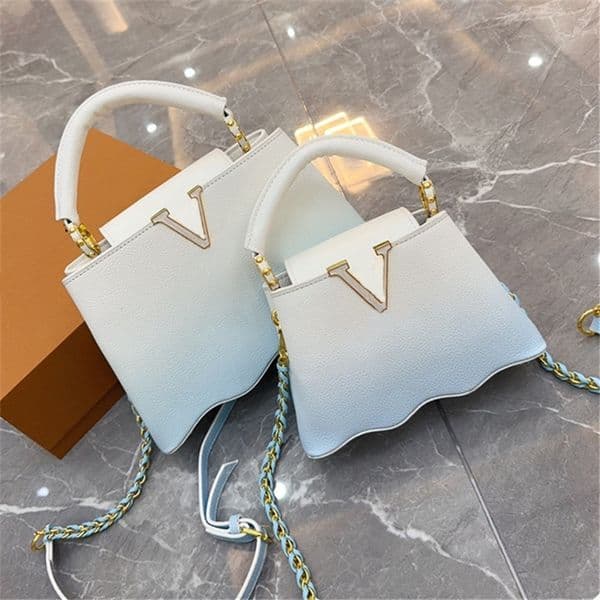 2024 Woman Capu Shoulder Bags Ruffle handbag designer bag crossbody chain bag purses handbags Leather