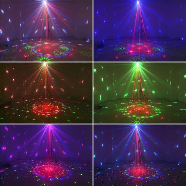 ALIEN 50W 4in1 Remote DMX Stage Laser Projector Strobe Magic Ball Lighting Effect DJ Disco Party Holiday Wedding UV Black Lights