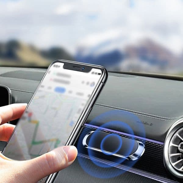 Simple Mini Strip Shape Magnetic Car Phone Holder Stand Metal Strong Magnet GPS Car Mount Mobile Phone kickstand phone holder