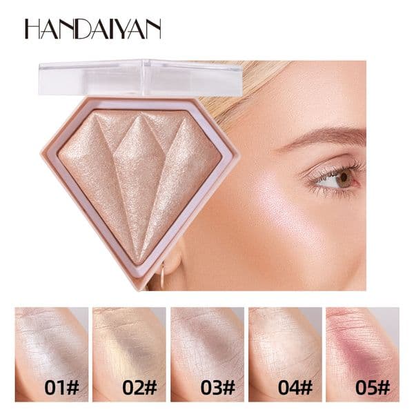 1pcs diamond shaped high gloss powder for contour decoration, three-dimensional appearance, glitter, nose shadow