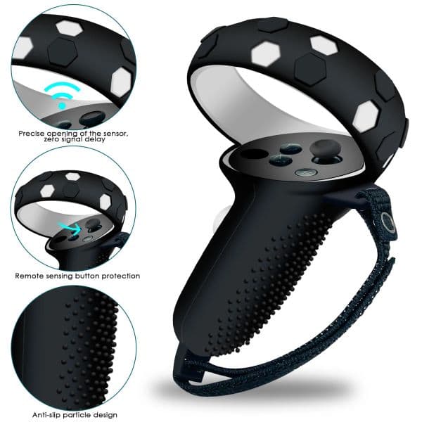 Silicone Protective Cover For Oculus Quest 2 Accessories Case VR Headset Head Face Cover Eye Pad Controller Cover Grip Full Set