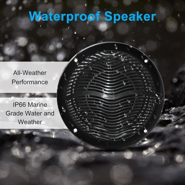 Herdio 6.5 Inch 120W Waterproof Ceiling Speaker Audio System Flush Mount Suitable For Bathroom Living Room Kitchen Mall