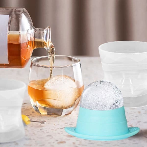 Whiskey Round Cube Maker Silicone Spherical MouldMachine Quick Freezer Mold Tray Ice Cream MODE ice mold