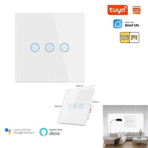 WiFi Smart Curtain Blind Switch for Electric Motorized Tuya Curtain Roller Shutter Works with Alexa Echo Google Home Smart Home