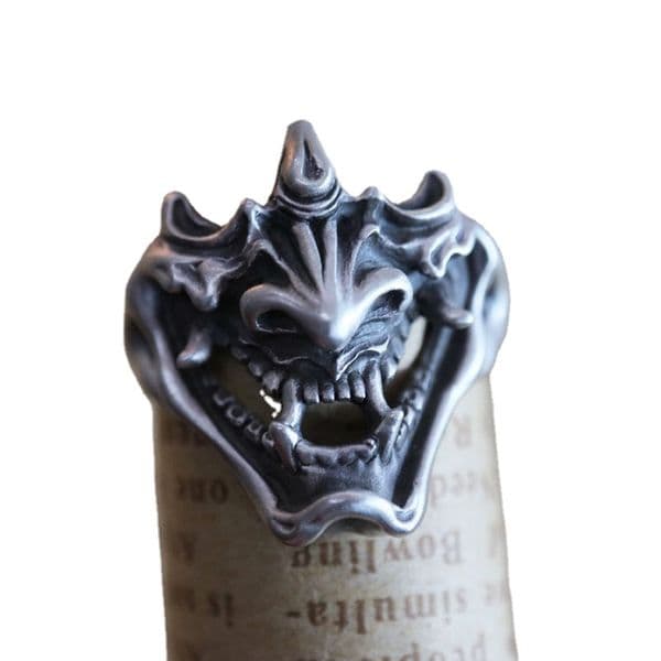 Gothic Mask Men's Open Adjustable Skull Ring Punk Rock Rider Party Jewelry Halloween Gift Wholesale