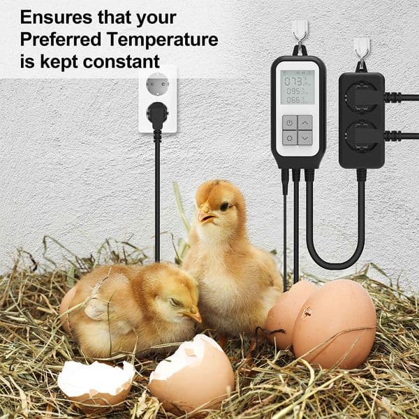 WIFI Temperature Sensor Controller Smart Digital Thermostate Outlet Heating & Cooling Mode Relay Socket for Greenhouse Terrarium
