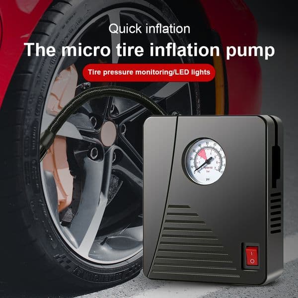 Air Pump Car Electric Mini Tire Inflator 12V 100PSI 35L/Min Portable Air Compressor for Car Motorcycles Bicycle Ball 96W