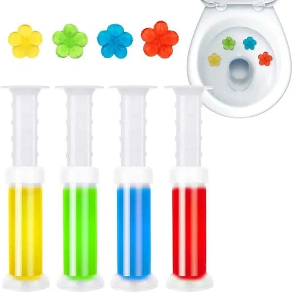 1Pc Toilet Gel Stamp Flower Fragrance Bowl Cleaner Bathroom Deodorizer Deodorant Remove Dirt Air Freshener