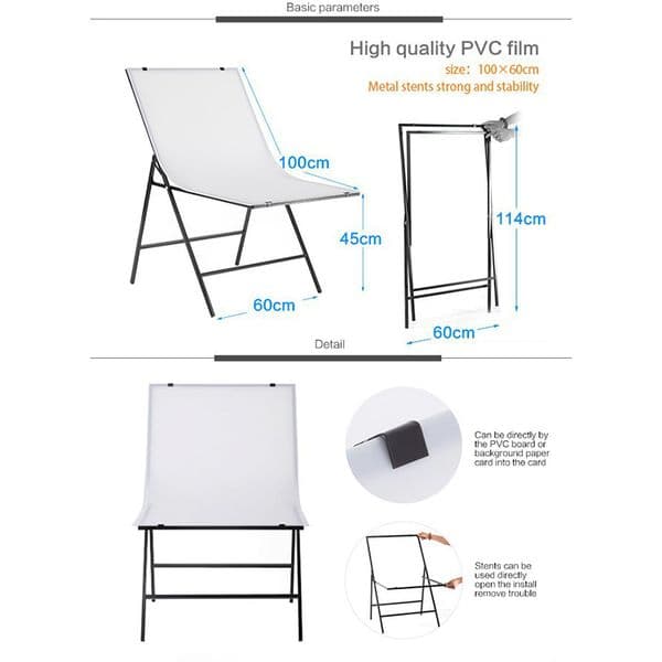 60*100cm Folding Portable Specialty Photography Photo Studio Table Photo For Still Life Product