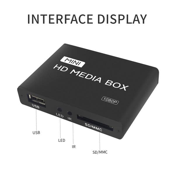 Mini Media Player 1080P Mini HDD Media Box TV Box Video Multimedia Player Full HD With SD MMC Card Reader 100Mpbs AU EU US Plug