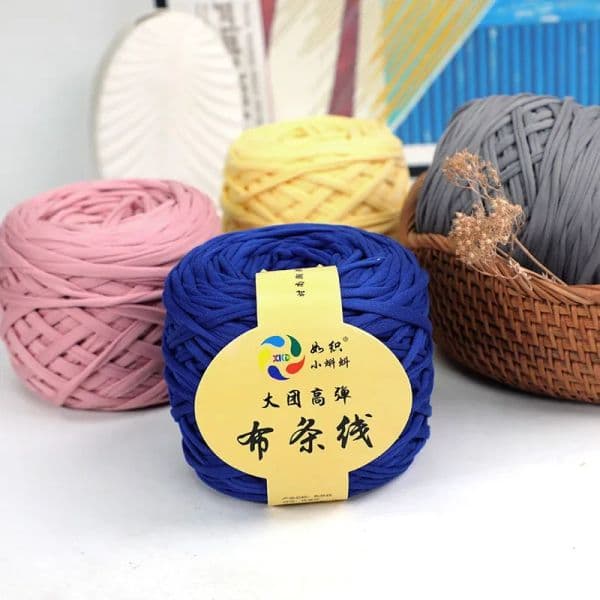 290G Elastic Crochet Knitting Tape with Chunky Yarn Tricot Webbing for Crochet Bags Craft Material Pack for Baby Bed and Slipper