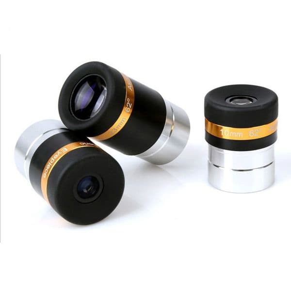 Eyepieces 4/10/23mm Telescope Lens Wide Angle 62 Deg Aspheric Astro Eyepiece HD Fully Coated Telescope Accessory for 1.25 inch