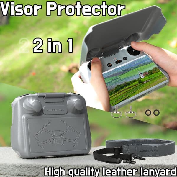2 in 1 Remote Controller Sun Hood Sunshade Screen Protector Protective Shell Cover for DJI Mini 3 Pro/Mini 3 RC Accessories