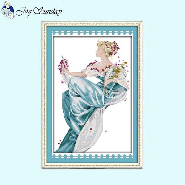 Four Seasons Queen Series Character Pattern Cross stitch Kit 14CT 16CT 11CT Counted Fabric Embroidery Set DIY Home Decor Crafts