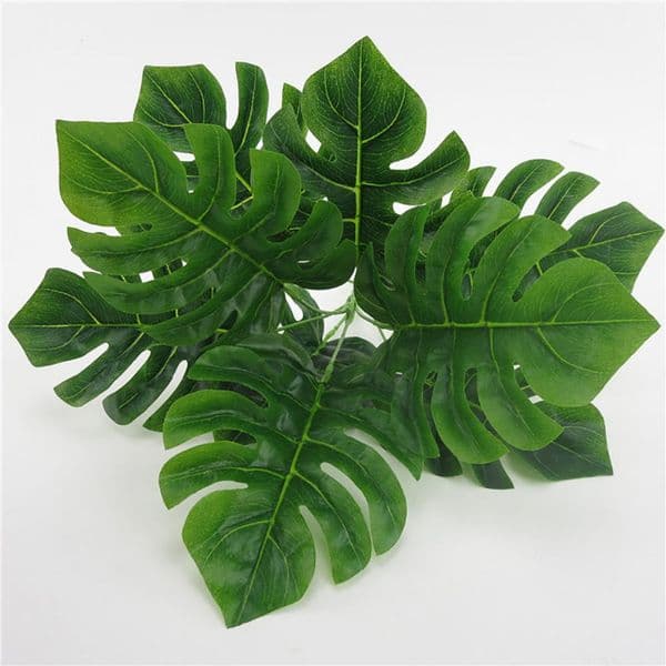Sturdy Artificial Green Plant Fabric Artificial Plant Non-fading Vivid Non-fading Foliage Leaf Artificial Plant