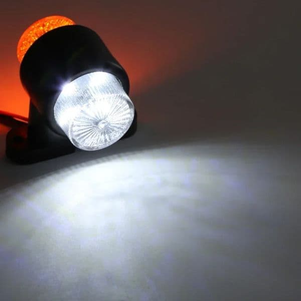 4/2PCS Universal 8-LED Truck Side Marker Lights 12V/24V Dual Color Waist Lights Clearance lights Double-sided for Truck/Trailer