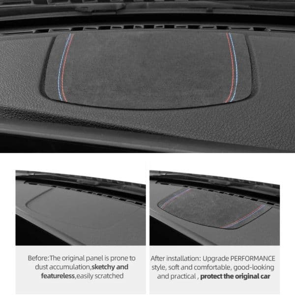 For BMW 3 Series F30 F32 F34 Made of Alcantara Dashboard Instrument Panel Anti-dust Pad Trim Cover Car Interior Accessories