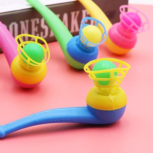 5pcs Random Color Children Blow Pipe & Balls Toys Plastic Whistle Gifts Wedding Kids Ball Plaything Party Toy 123