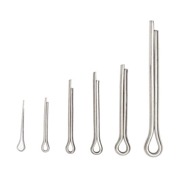 Zinc Plated Steel Cotter Pin Kit 6 Different Size Cotter Pins Assortment Kit 6 Sizes Straight Hairpins Holds Pins Or Castle Nuts