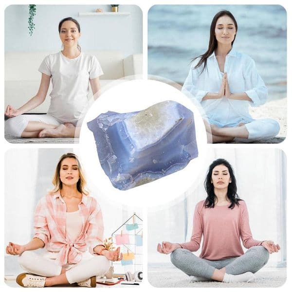 Natural Mineral Ore Blue Lace Agate Crystal Stone Healing Quartz Ore Mineral Energy Stone Fluorite Ornaments Vase Filler Rocks