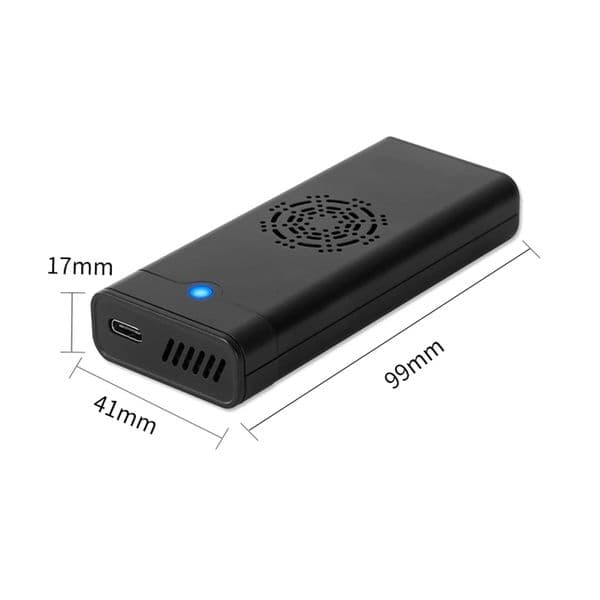 10Gbps M.2 NVME SSD Case with Built-in Cooling Fan TypeC NVME SSD Enclosure M2 NVME SATA SSD Adapter Support M2 2242 2260 2280