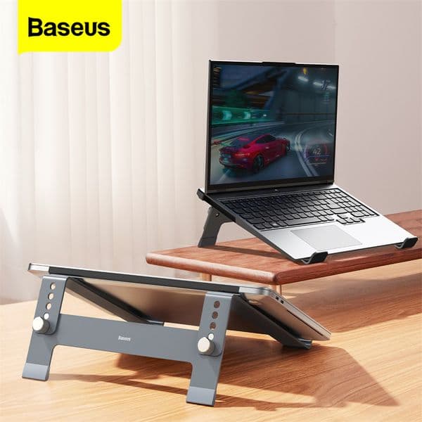 Baseus Laptop Stand Holder For Macbook Air Pro Portable Aluminum Vertical Adjustable Notebook Tablet Desktop Stand