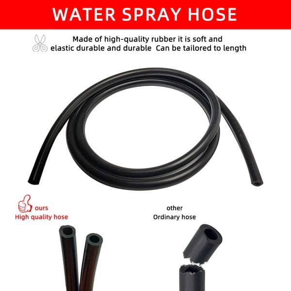 Windshield washer hose kit is suitable for most washer nozzle installations connecting automotive water pumps and nozzles 1m2m3m