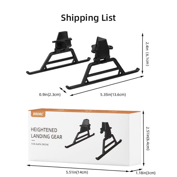 BRDRC Landing Gear for DJI Avata Quick Release Height Tripod Foldable Support Leg ABS Heightening Skid Drone Accessories