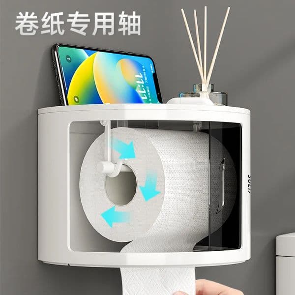 Tissue box, household storage roll paper rack, wall mounted stacked storage rack, skincare product storage rack toilet paper