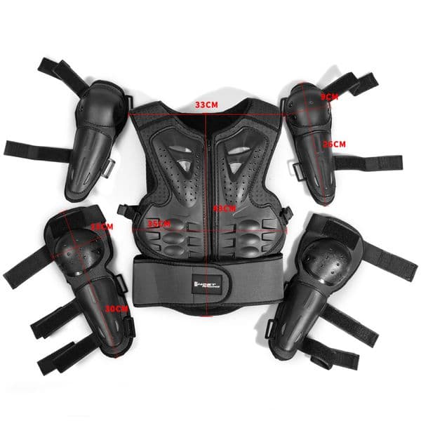 Child Body Protector Motorcycle Waistcoat Armor Kids Motocross Vest ATV Dirt Bike Chest Spine Knee Elbow Pad Body Protection