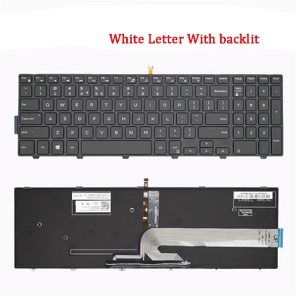 NEW Genuine Laptop Rreplacement Keyboard Compatible for Dell 15 3000 5557 3549 3546 5549 5543 7748 P51F 5541 3548