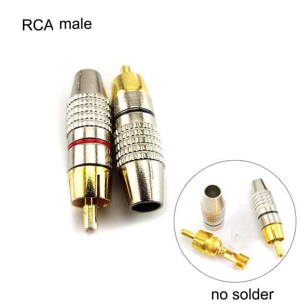 2/4/10pcs Gold plated RCA male Female Jack Plug Connector Audio Video Adapter rca Female male Convertor for Coaxial Cable