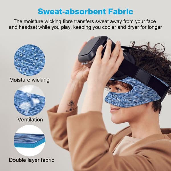 VR Accessories Eye Mask Cover Breathable Sweat Band Padding with Virtual Reality Headsets For Oculus Quest 2 1 Pro PS VR2 PSVR2