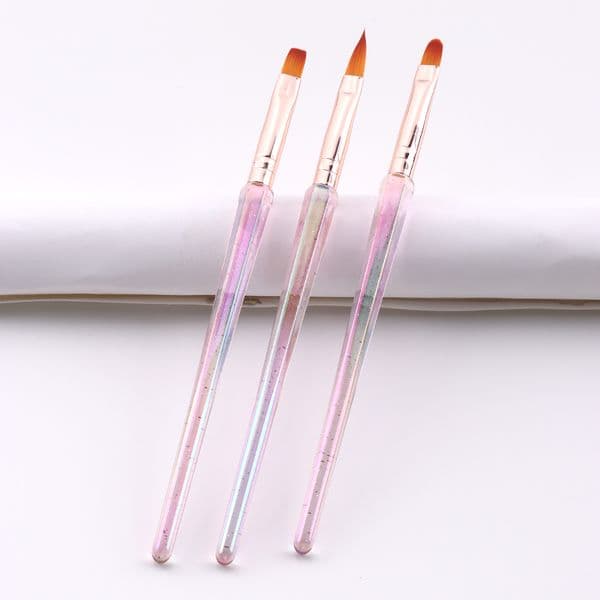 3pcs French Nail Art Liner Brush Set Tips Aurora DIY Blooming Gradient Drawing Pen Dual End UV Gel Painting Brush Manicure Tools