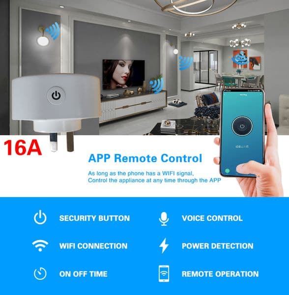 Ubaro Australia Type Wifi Smart Tuya Socket Work With Google Home Alexa Voice Plug Remote Timing Power Outlet Home Improvemt