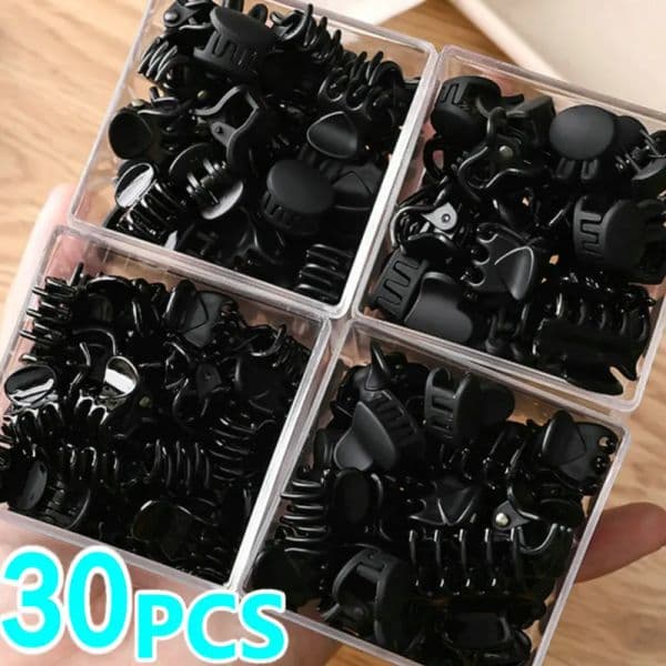 10/20/30PCS Mini Hair Claw Clips for Women Small Black Brown Transparent Plastic Hairpins Claws Kids Hair Styling Accessories