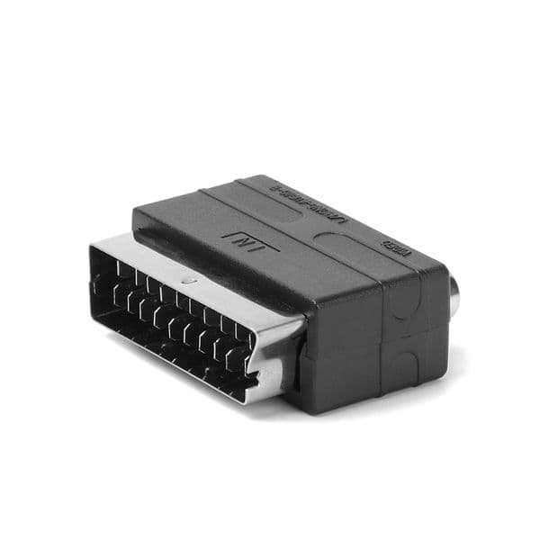 Scart Male Plug to 3RCA Phono Female For PS4 21PIN Adapter Input AV TV Audio Video For WII DVD VCR Connector Game Accessories