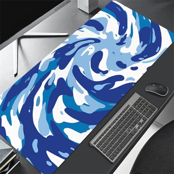 Art Swirl Mouse Pad Desk Pad Large Mouse Pad Rubber Keyboard Pink Mouse Pad Gaming Accessories Office Carpet Computer Desk Mat