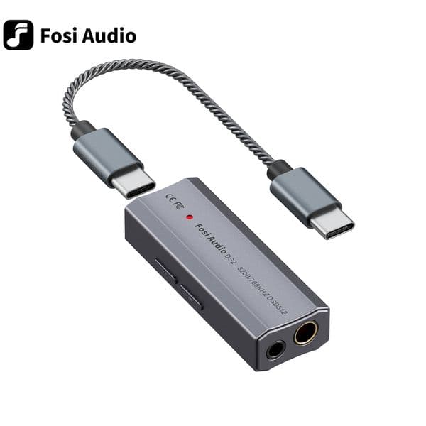 Fosi Audio DS2 DS512 HiFi DAC Headphone Amplifier Mini Audio USB DAC Amp Support 32bit/768kHz with 3.5MM & 4.4MM Dual Outputs