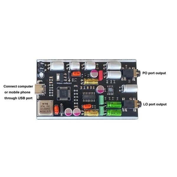 DLHiFi ES9023 DAC Computer USB Sound Card Decoder HiFi Material AD823 PCM2706 Cell Phone OTG Headphone Amplifier