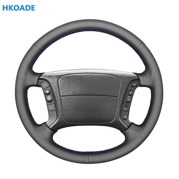 DIY Hand-stitched Black High Soft Artificial Leather Car Comfortable Steering Wheel Cover for BMW E46 325i 318i E39 E53 X5