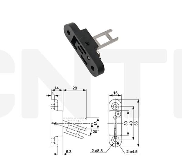 CZ-93B 2B (2NC) Safety Interlock Limit Switch with Key