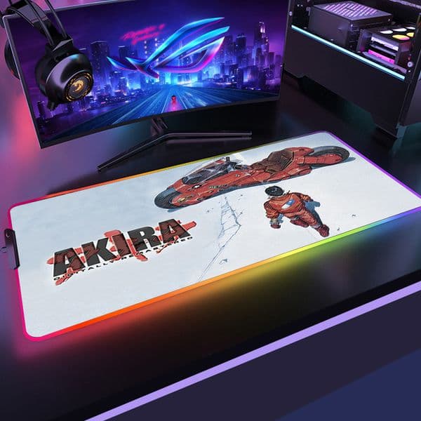 Anime AKIRA RGB Gaming XXL Mouse Pad Mousepad Large Cool Mause Pad Keyboard Desk Carpet Game Rubber No-slip LED Mouse Mat Gamer