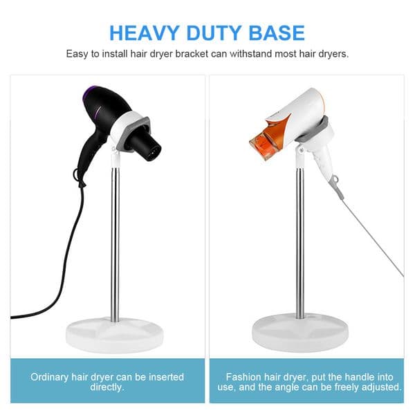 Hair Dryer Hairdryer Holder Bathroom Hands Free Blower Fixator Table Floor Stand Support