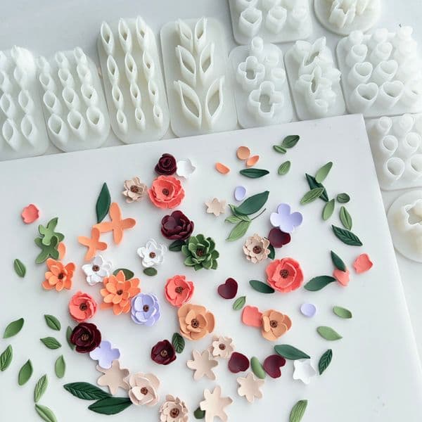 Soft clay mold clay polymer mold flower Leaves DIY Earrings Pendant Jewelry Soft Pottery Tools Polymer Clay Mold