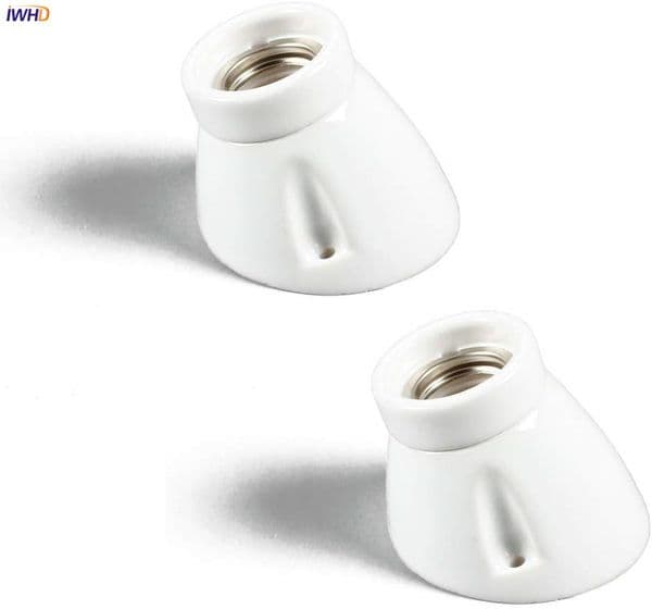 IWHD DIY Homekit Ceramic E27 Bulb Holder Lamp Base For Table Light Douille Soquete E27 Lamp Holder Socket Fitting Vintage