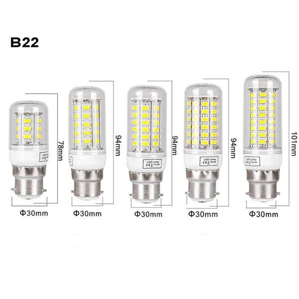 LED Corn Bulbs 110V 220V SMD5730 Chandelier Lamps E27 E14 B22 G9 GU10 Lampada Lighting 5W 6W 7W 8W 10W 12W 15W
