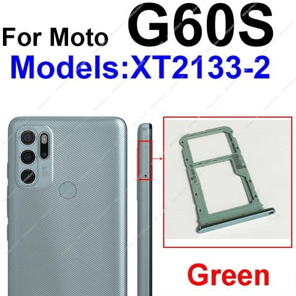Sim Card Tray Slot Holder For Motorola Moto G10 G20 G30 G50 G60 G60S G50 5G Reader Card Socket Adapter Replacement Parts