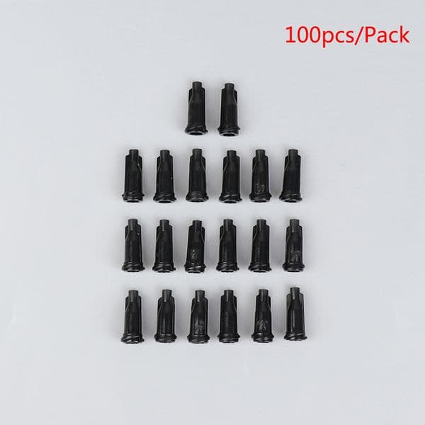 100Pcs Syringe Tips Caps Injector Dispenser Dispensing Needle Sealing Plug
