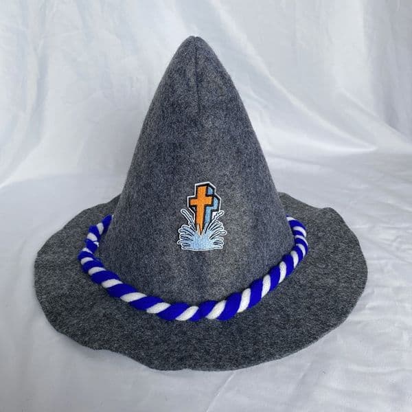 Halloween Gift Unisex Collapsible Wool Wizard Hat Patch Pumpkin Personality Party Halloween Hat Peaked Cap